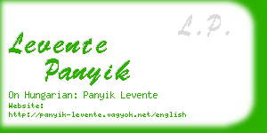 levente panyik business card